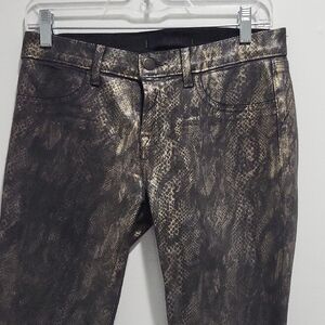 J BRAND 901 BLACK GOLDEN SNAKE PANTS